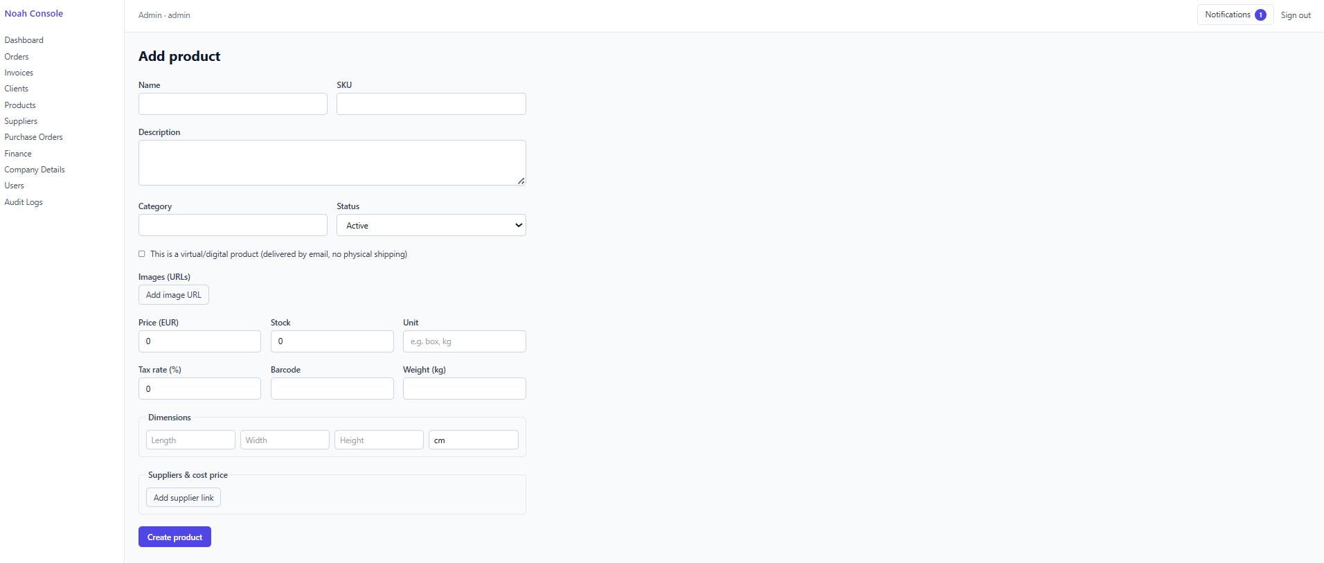 Add Product