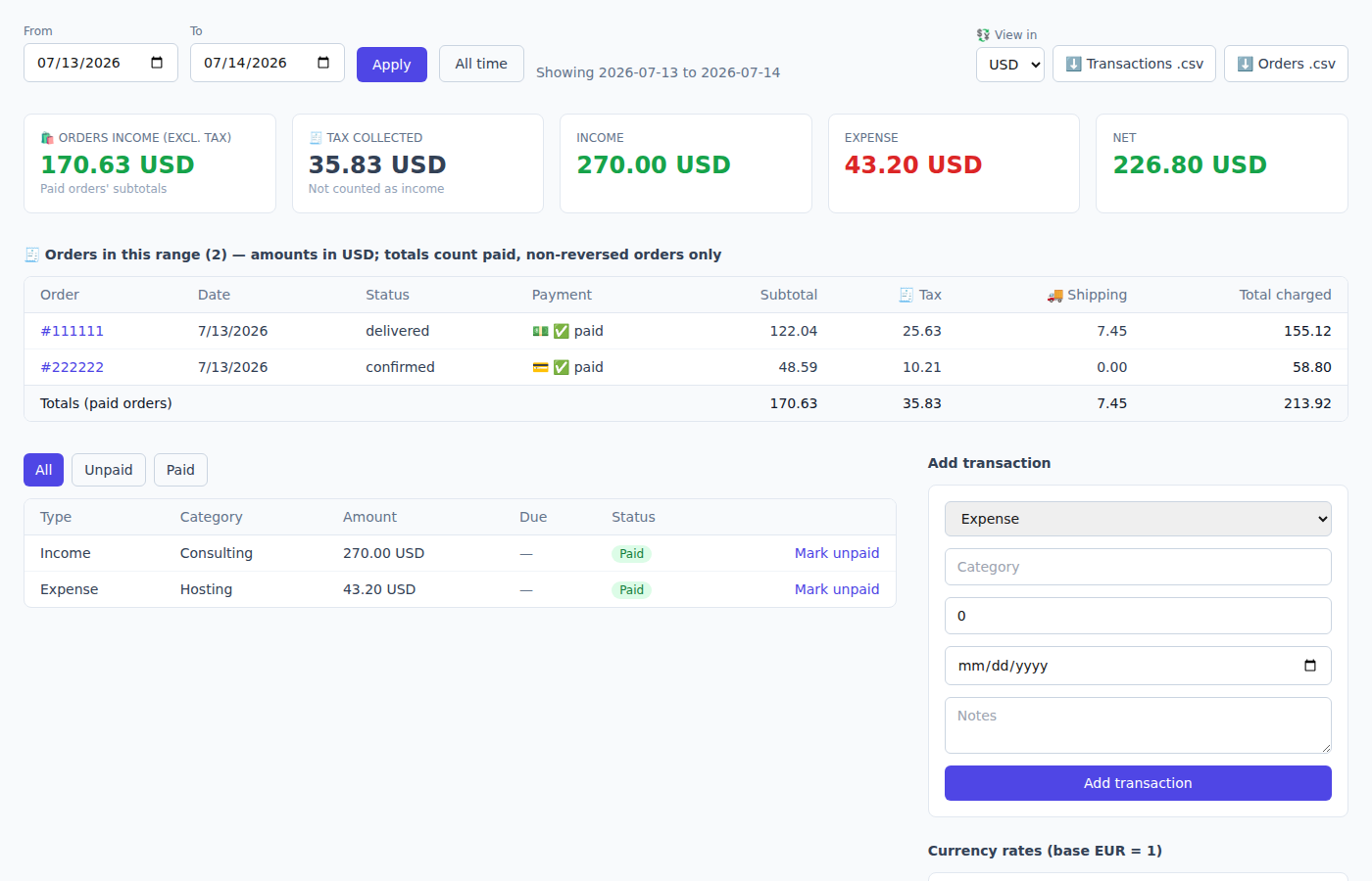 Finance Dashboard